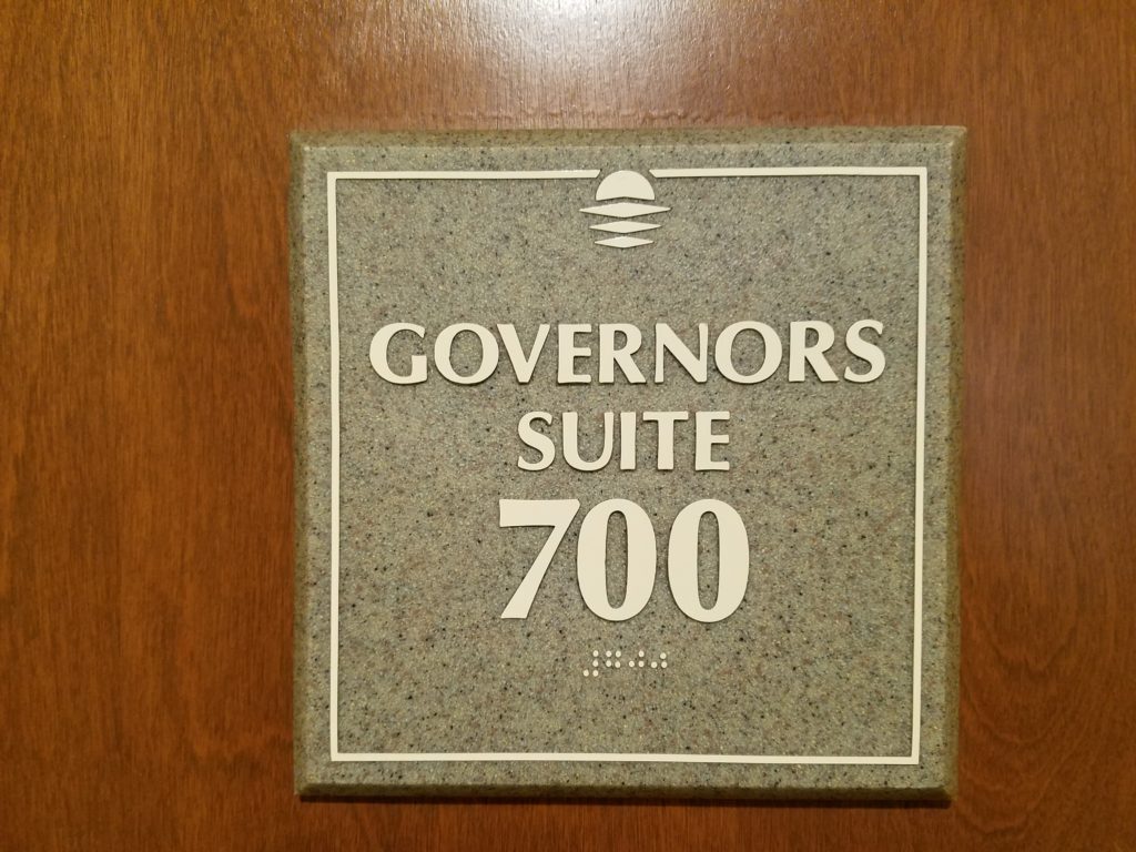 Door to Governor's suite Room 700 Holiday Inn Resort Wrightsvillle